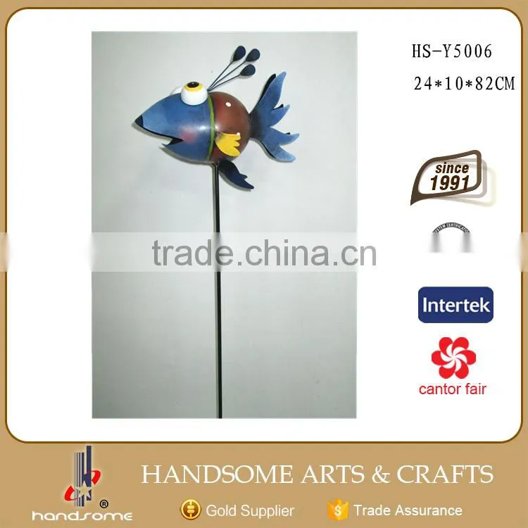 Metal Art Animal Figurines Large Fish Stake Waste Material Art Craft
