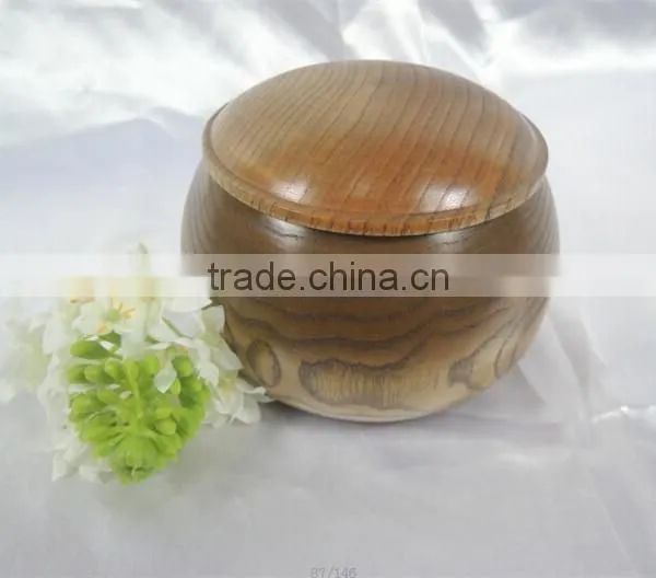 2016 New Modle round wooden urns for ashes with lid cover