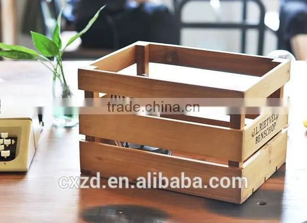 2016 hot sale handmade wooden crate