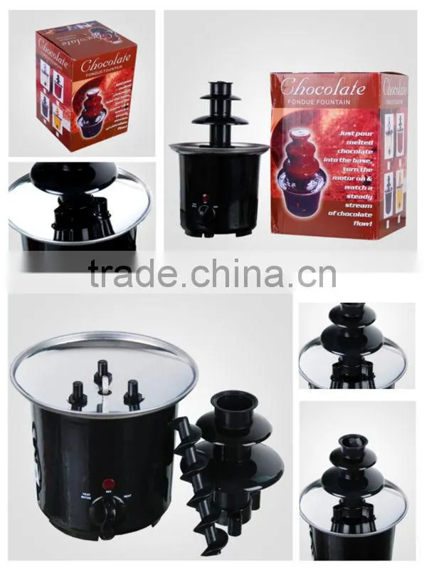 CHOCOLAZI ANT-8020 ALL Model CE&RoHS Auger 3 Tiers party home plastic mini home chocolate fountain