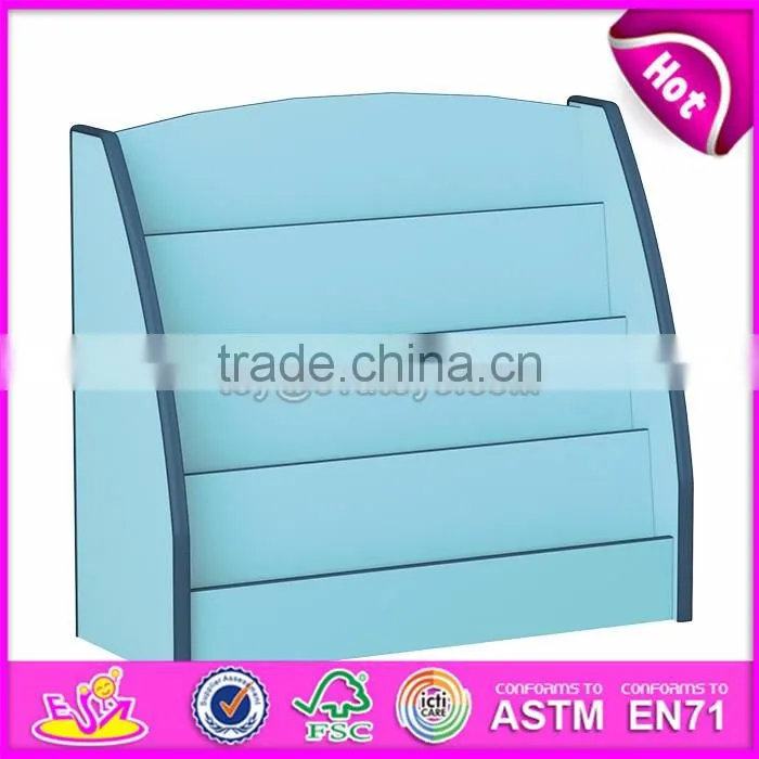 Customize colorful children small wooden bookcase W08C192