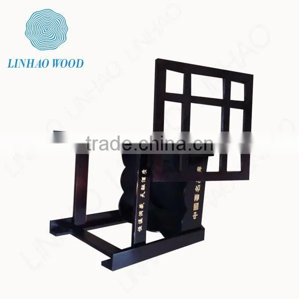 customized wooden wine bottle rack box with timber lid,whole sale decoration wooden wine box