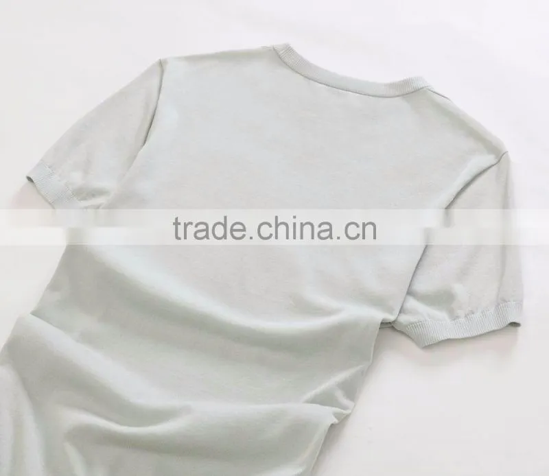 custom 100% fine cotton white plain t shirt