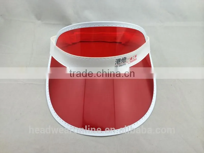 Custom Fashion Cheap Colorful PVC Sun Visor hat