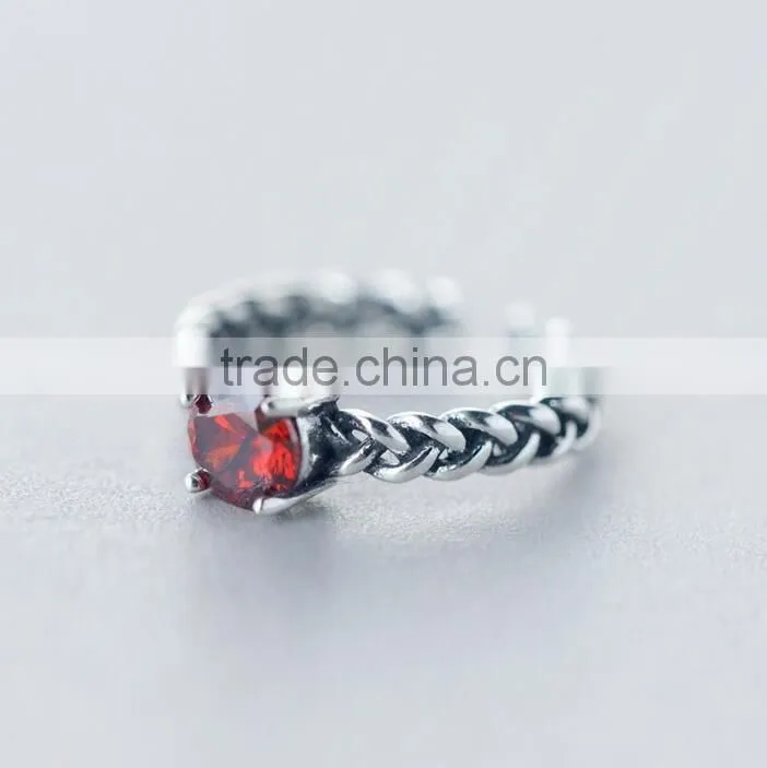 F20061N Women 925 silver ring diamond ring latest finger ring designs