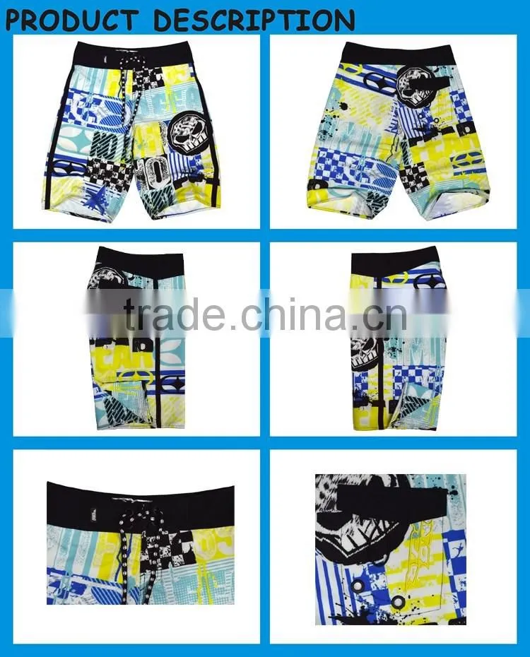 Men's Printed Board Shorts in 100%Polyester Fabric in Swimwear & Beachwear