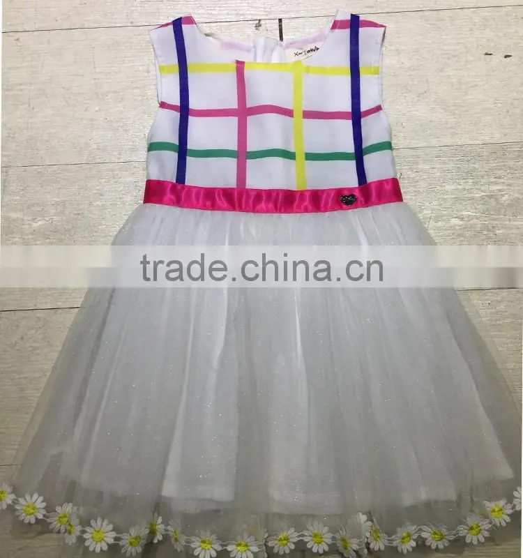 2017 New Arrival Lovely Floral Girl Dresses Fashion Sleeveless Summer Princess Party Dress