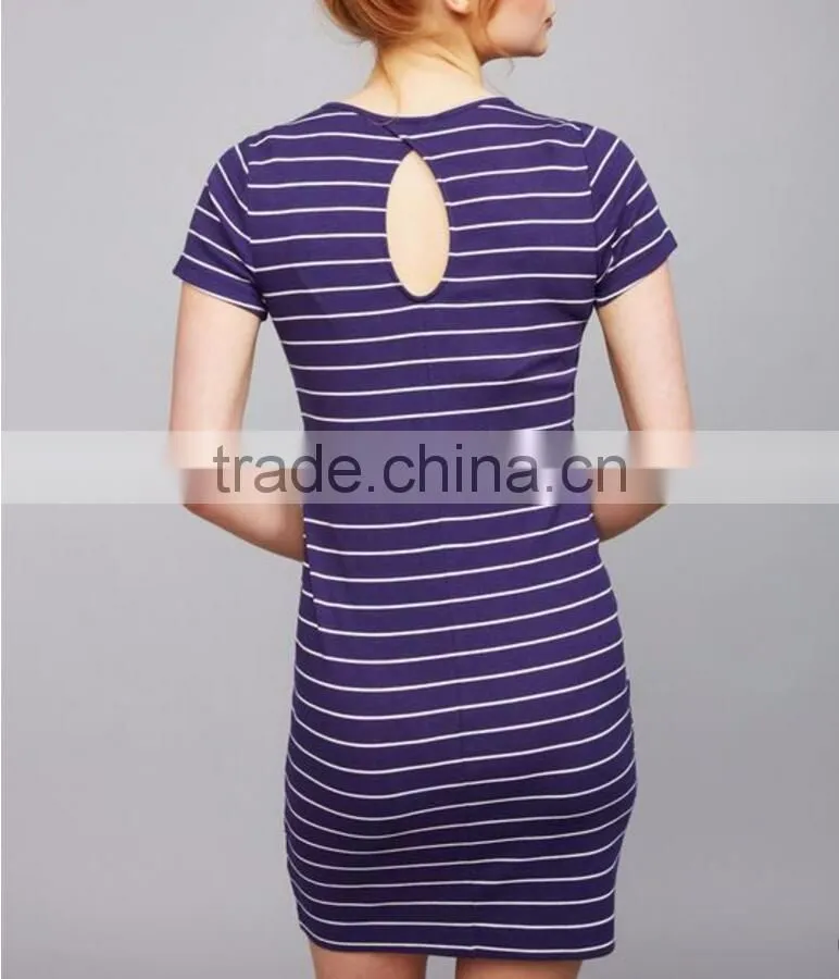 Striped maternity clothes pregnant women dresses