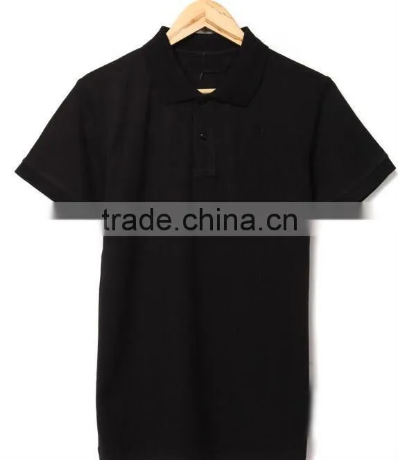 Black fashion polo shirts custom embroidery mens designs