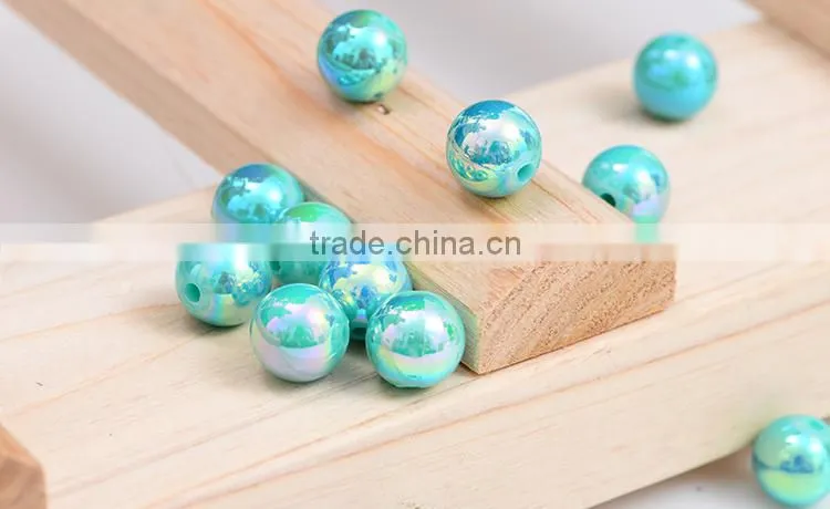 8mm Plastic Round AB Color Beads