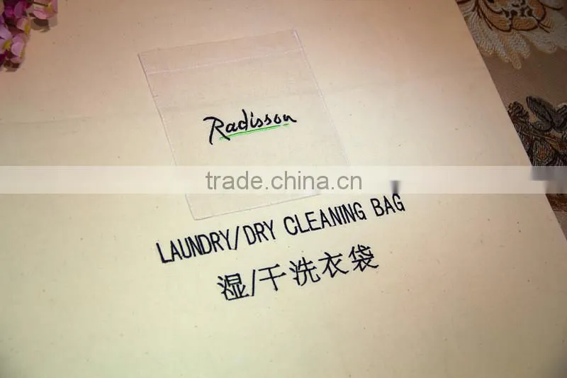 Hot hotel drawstring cotton laundry bag