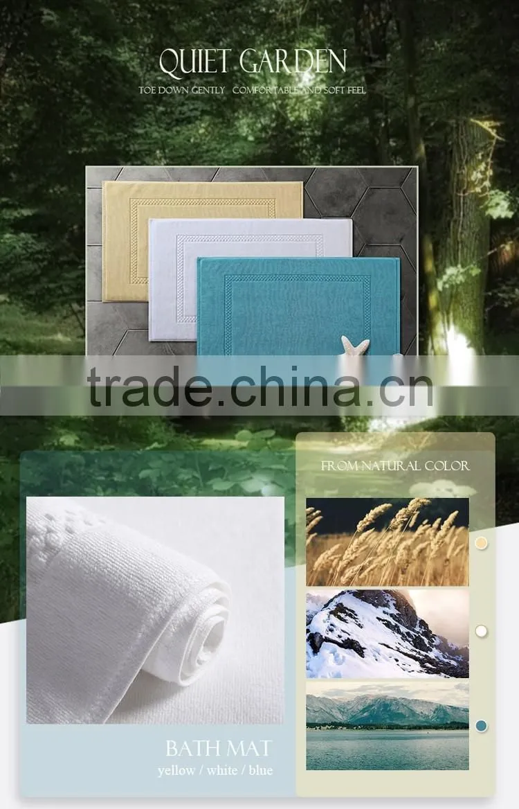 China supplier custom jacquard hotel bath mat sets