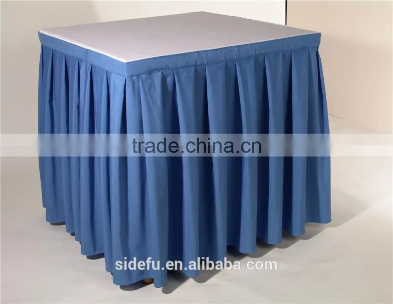 100% Polyester Fancy Banquet Hotel Table Skirt