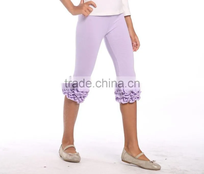new fashion cotton spandex baby girl icing ruffle legging whole