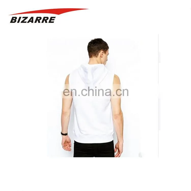 Manufacturing Dry Wicking Customized Logo Sleeveless Bodybuilding Hoodie