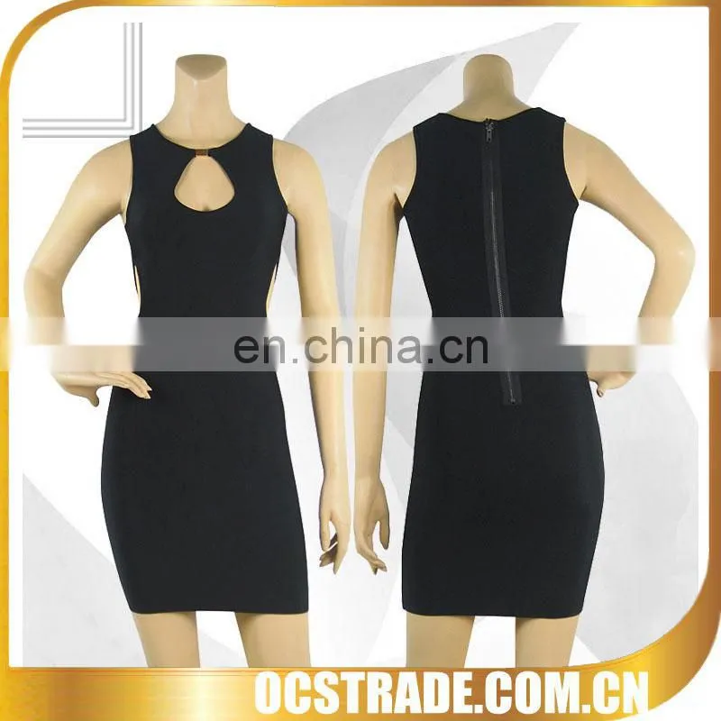 2014 new black cut out short hot selling cocktail dress