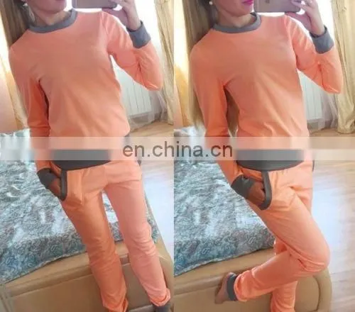 Women Sweatshirt Pants 2 Pcs Custom Made Wholesale Sweat Suits