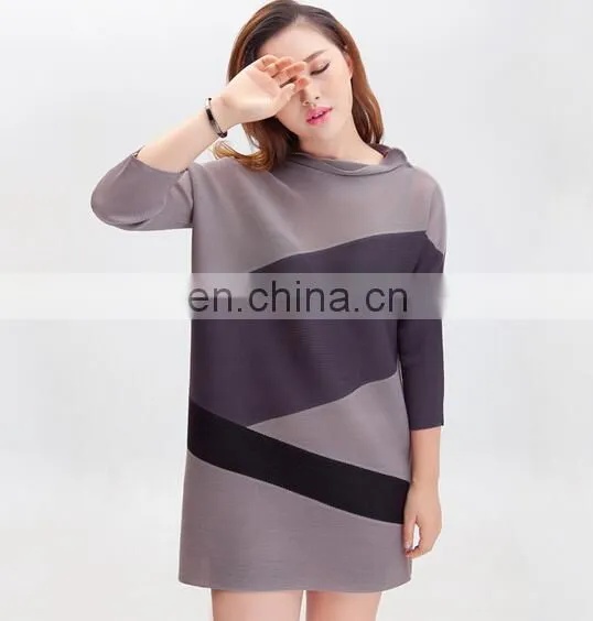 Middle aged group fashion women tops and blouse patchwork blouse