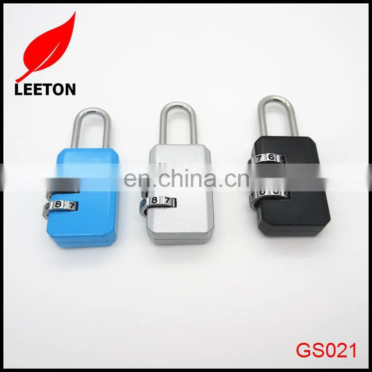 Factory supply colorful metal 3 4 digit combination padlock for bag