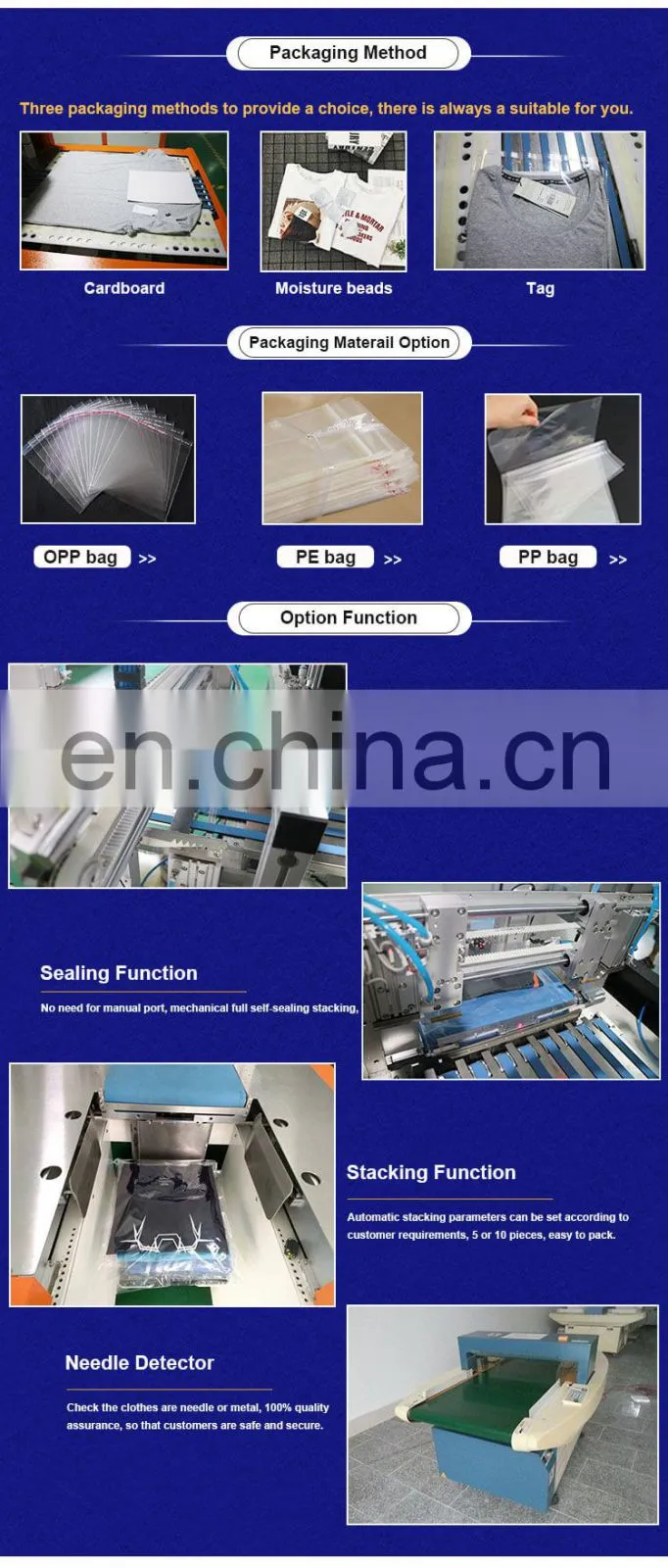 Clear Plastic Bag Pants Shirt Folding Packaging Sealing Machine T Shirt Printing Machine