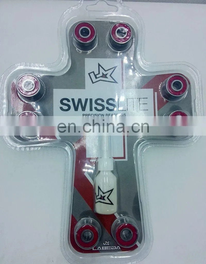 Fast speed high precision swisslite deep groove ball bearing 608 rs 608rs for skating inline skate