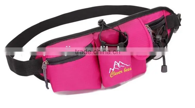 Outdoor Sports Fanny Waist Pack Unisex, Adjustable Strap Travel Sport Running Waist Bag with Water Bottle Storage Mesh Pocket