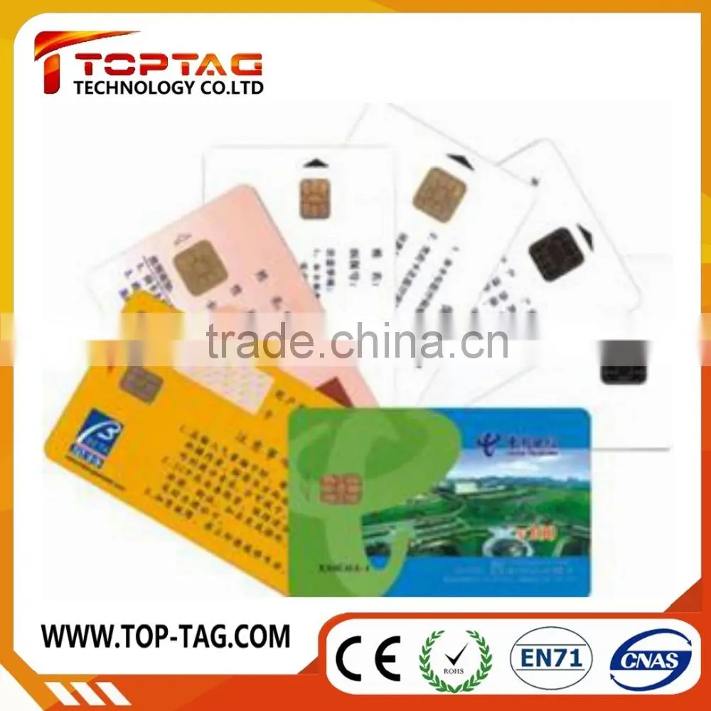 0.76mm thickness plastic white card ic card contact smart card