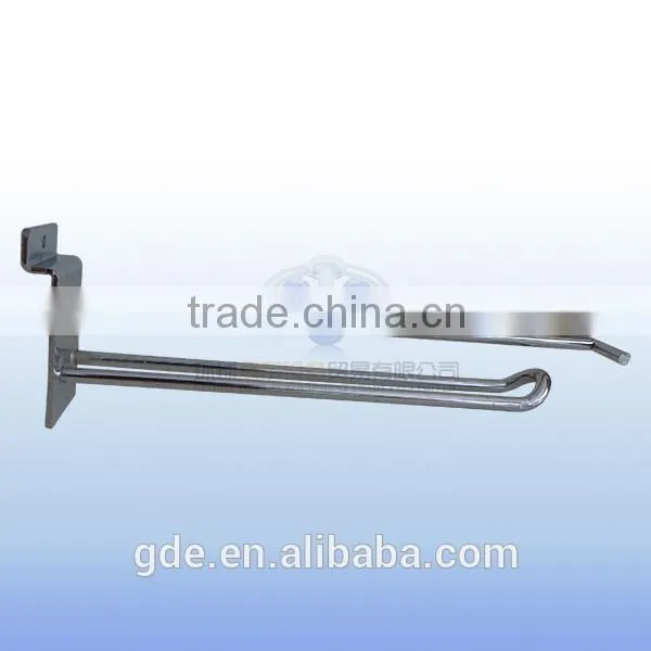 Metal Chrome Euro Slatwall Hooks with Label Holder