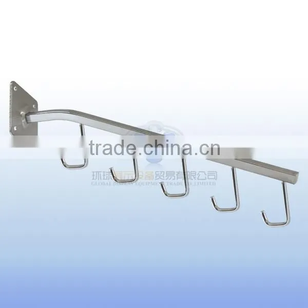 Metal wall-mounted display hook with 5 hooks