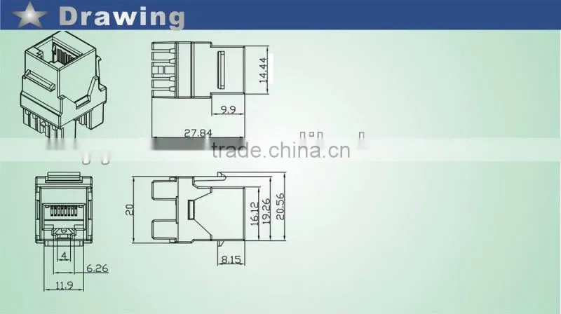 RJ45 CAT5E 8p8c modular jack