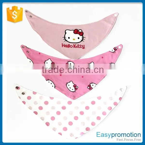 2016 new design snaps bibs, baby bandana drool bibs with snaps