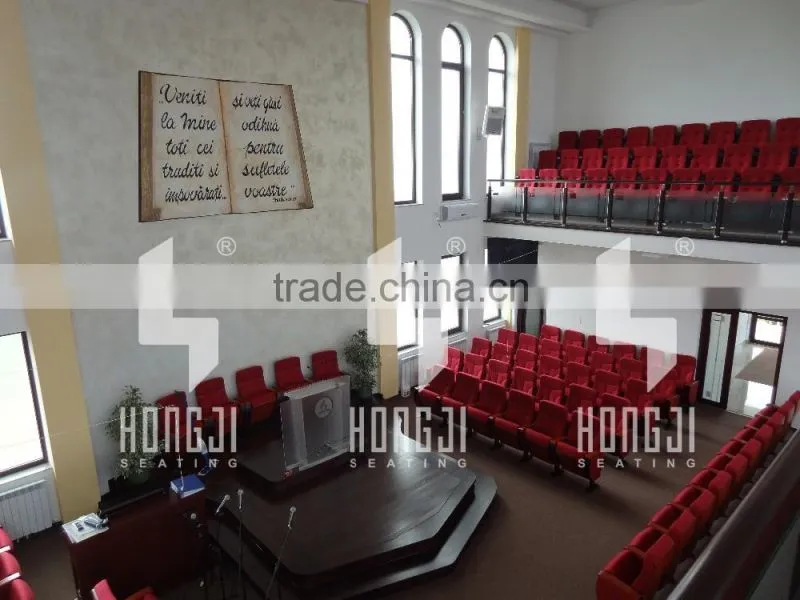 Durable hall chair auditorium seat design with writing tablet HJ8201-E