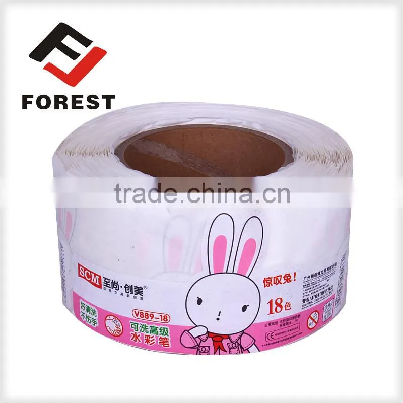 Cheap stationery box sticker label, maker sticker printing label,customized logo sticker