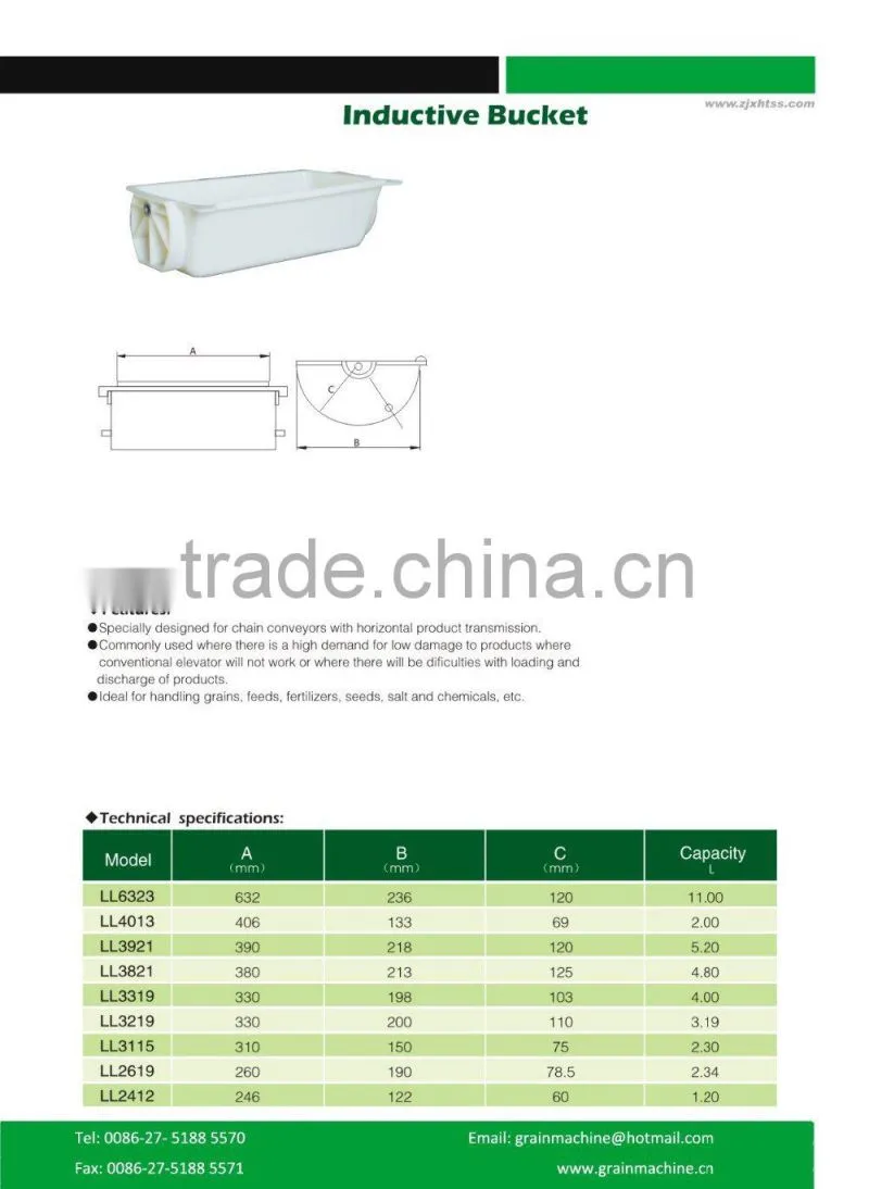 High quality Plastic Bucket for bucket elevator