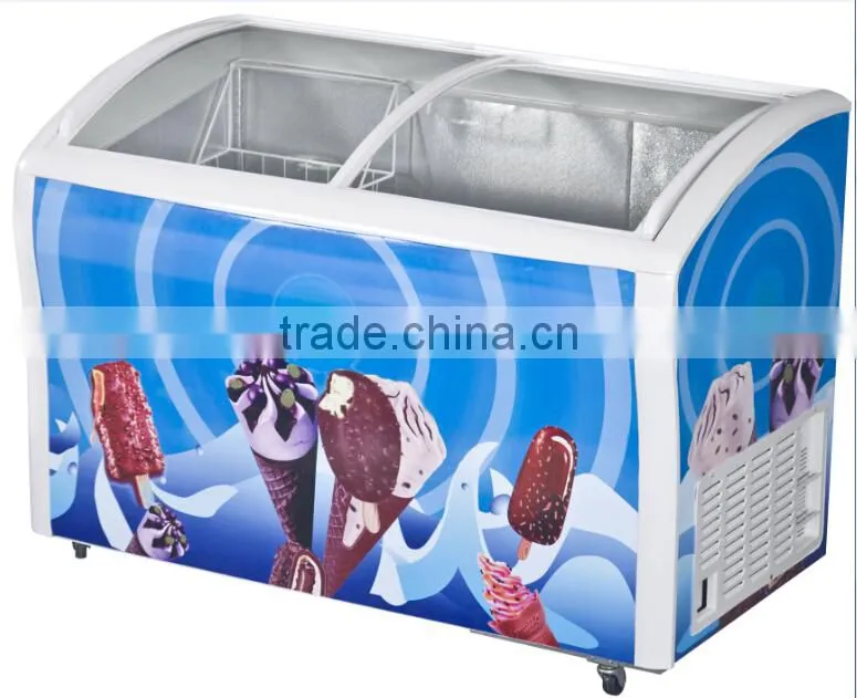 commercial mini ice cream display freezers
