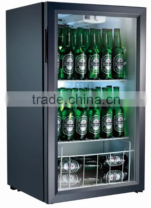 glass door beverage showcase refrigerator beverage display cooler