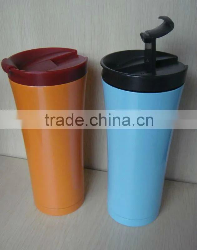 Hot Selling 500ml double wall stainless steel coffee travel mug with leakproof lid