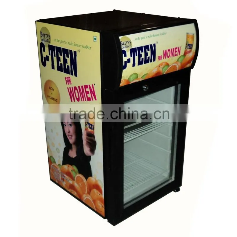 Single Glass Door Mini Table Top Refrigerating Showcase