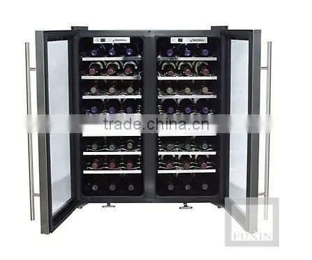 FUXIN:JC-140SEW.Thermoelectric wine cooler with 2 glass door / Table top wine cooler .