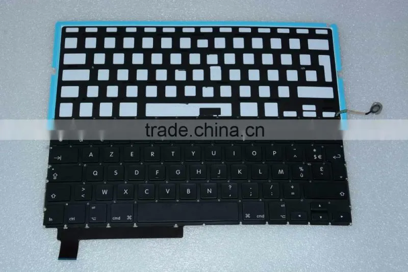 French Layout Laptop keyboard Replacement LED Backlight For Macbook Pro 15" A1286 2008-2012