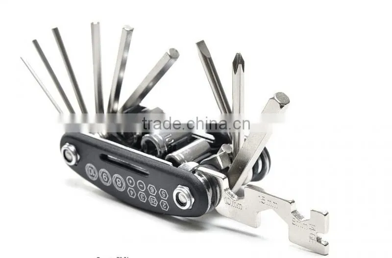 2016 New Design 15 in 1 Bicycle Repair Tool Multi Tool