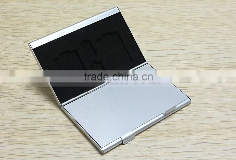 Aluminium Alloy EVA Sponge Memory Card Storage Box Protecter Case 2x for SD card, 2x TF Card, 4x SIM Card 4x Micro SIM Card