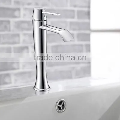 Modern Single Hole Mounted Long Neck Wash Faucet