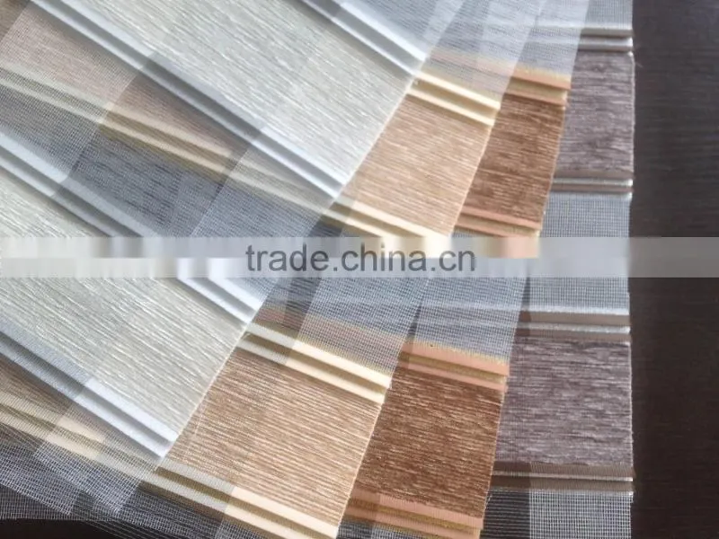 QINGMIAO Wholesale Double Layer Horizontal Pattern Roller Type Window Blinds
