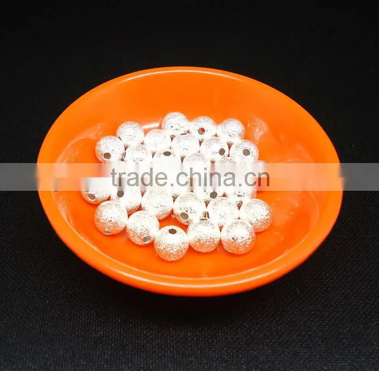 JF2067g Black stardust ball beads,black matte metal round beads,gunmetal stardust beads