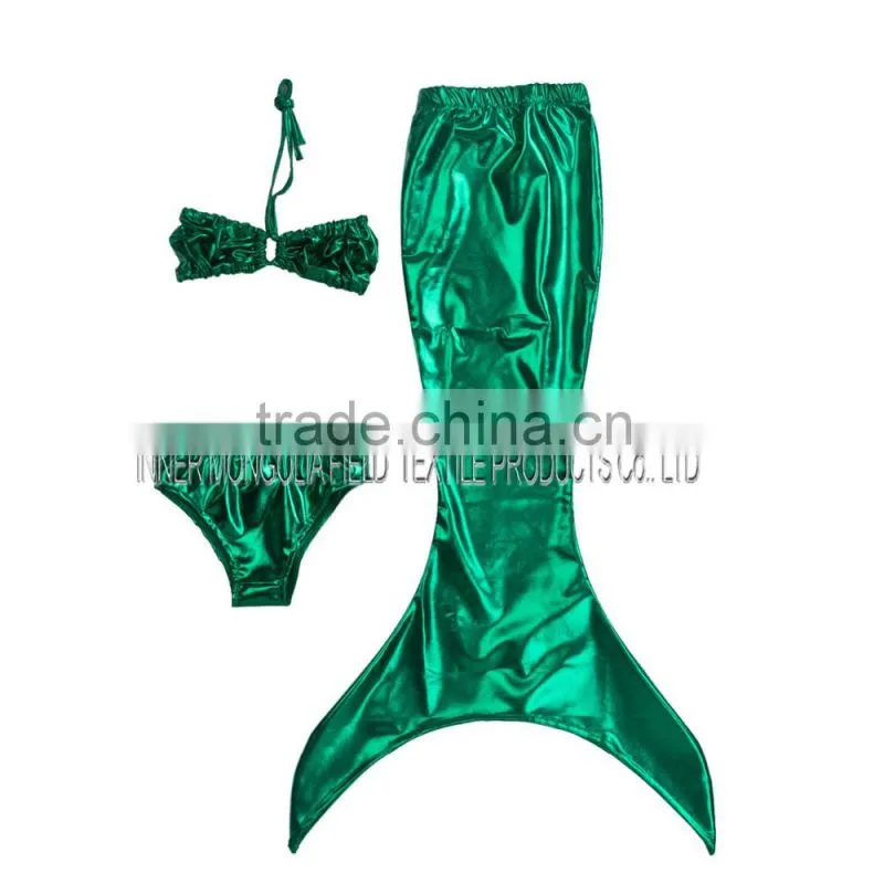 Girls Kids Mermaid Tail Swimmable Bikini Set