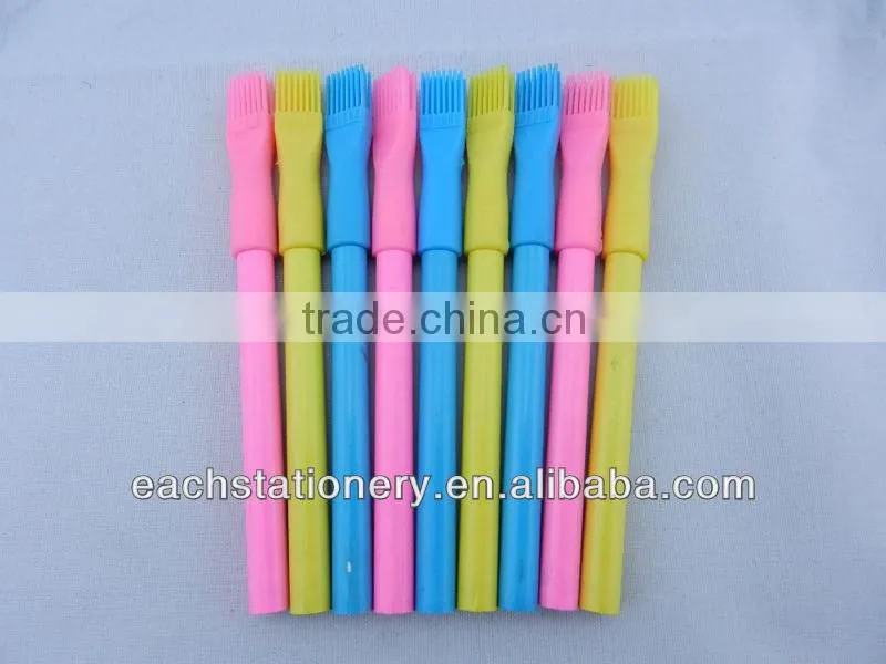 Unsharpened Round Colour Pencil Natural Wooden Color Pencil Children Pencil With Brush