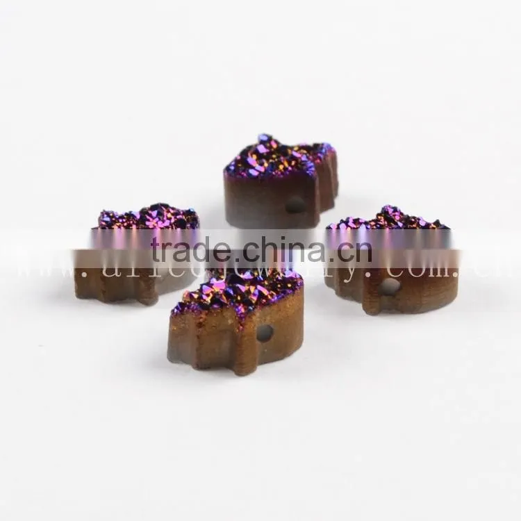 AAA top quality hamsa shape agate druzy stones beads cabochon wholesale