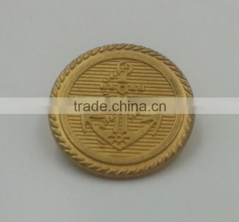 Anchor Logo metal shank button for ladies clothes -- MJ1107
