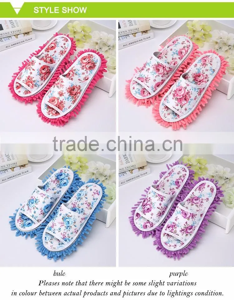 Clean Felt Shoes Cheap Price Kitchen Dust Chenille Mop Slippers